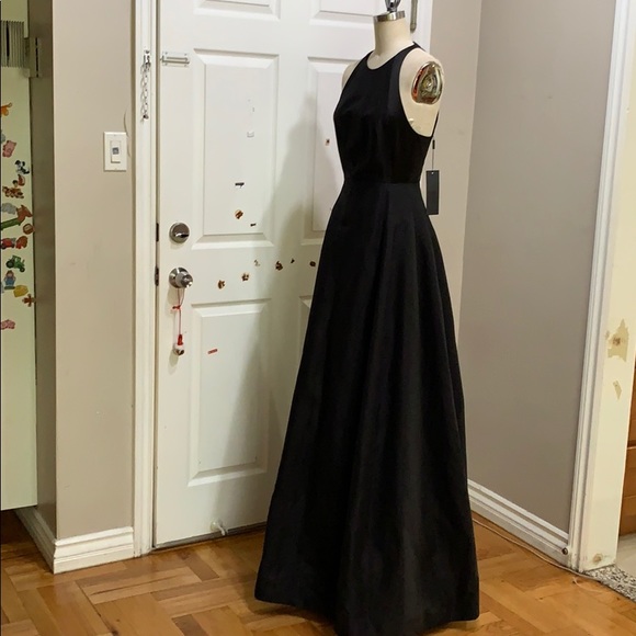 Halston Heritage Black Forest Flute Gown - Picture 3 of 5